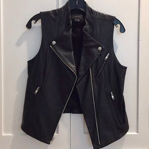 Theory Zida 100% Leather Vest - Small